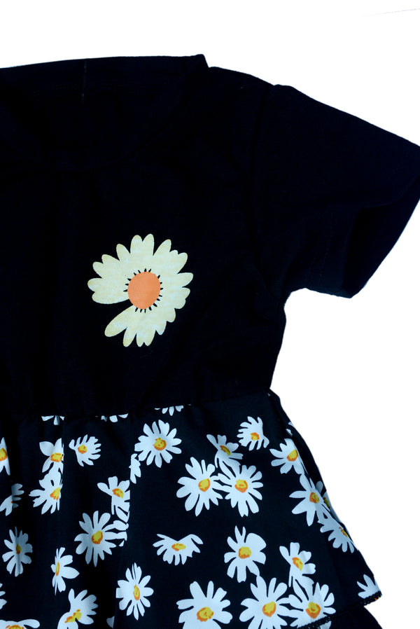 Black Sun flower frock