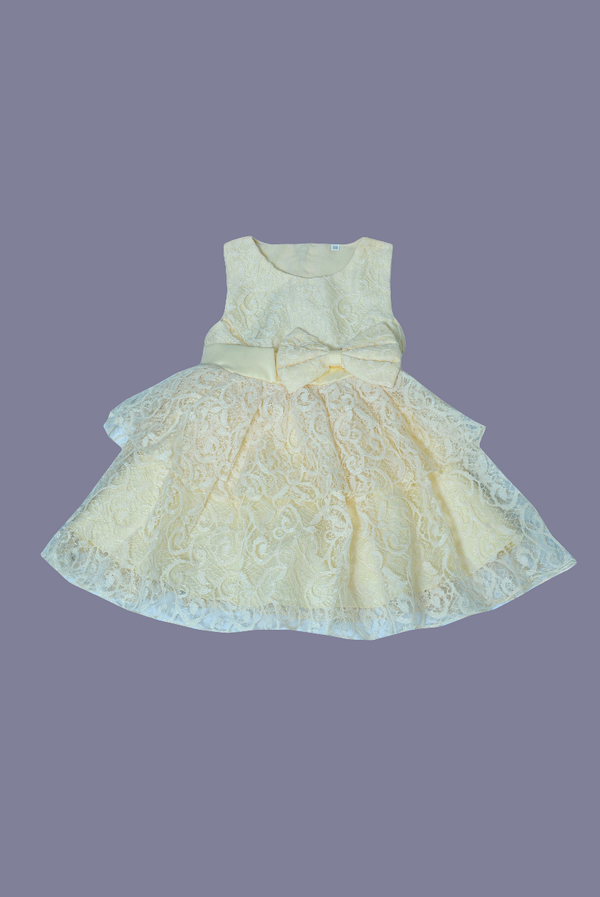 Girls Lemon Yellow Frock